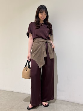 「qualite（カリテ）のアイテム（シャツ/ブラウス）」を使った、Shihoさん（レディース・168cm）の夏コーディネート