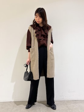 「アイテム（ドレスシューズ）」を使った、Shihoさん（レディース・168cm）の秋コーディネート