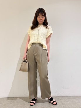 「アイテム（ニット/セーター）」を使った、Shihoさん（レディース・168cm）の夏コーディネート