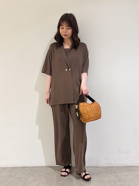 「アイテム（カーディガン/ボレロ）」を使った、Shihoさん（レディース・168cm）の夏コーディネート