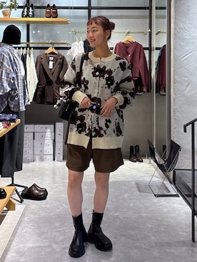 「LOWRYS FARM（ローリーズファーム）のアイテム（ブーツ）」を使った、ほりんさん（レディース・160cm）の秋コーディネート