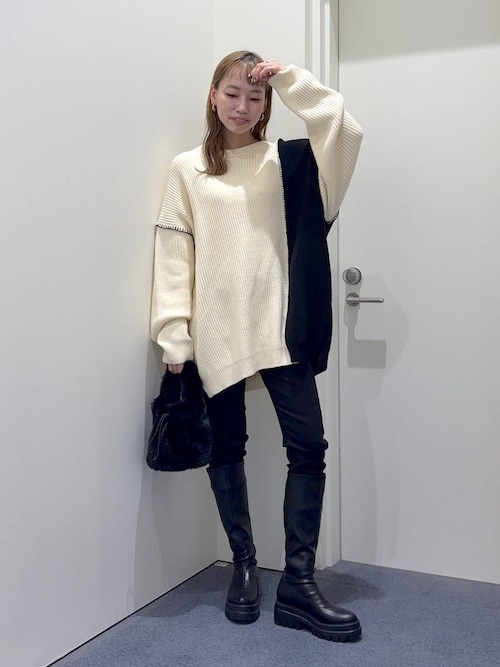 スローンセーター セール】ブランケットステッチニット 206472（ニット/セーター