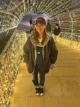 「アイテム（パーカー）」を使った、ほりんさん（レディース・160cm・20代）の秋コーディネート