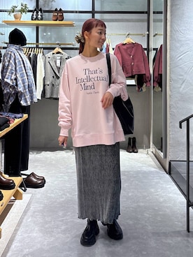 「アイテム（ヘアゴム）」を使った、ほりんさん（レディース・160cm）の秋コーディネート