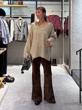 「アイテム（ヘアゴム）」を使った、ほりんさん（レディース・160cm）の秋コーディネート