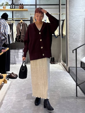 「アイテム（タンクトップ）」を使った、ほりんさん（レディース・160cm）の秋コーディネート