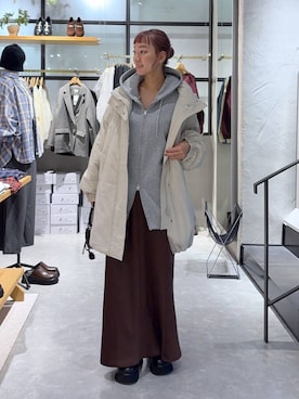 「アイテム（ブルゾン）」を使った、ほりんさん（レディース・160cm）の秋コーディネート