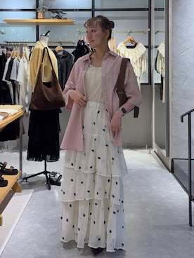 「LOWRYS FARM（ローリーズファーム）のアイテム（ショルダーバッグ）」を使った、ほりんさん（レディース・160cm）の夏コーディネート