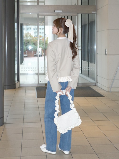 blooming frill jacket / フリルデザインジャケット【セットアップ着用