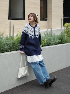 「idem（イデム）のアイテム」を使った、村田倫子さん（レディース・163cm）の冬コーディネート