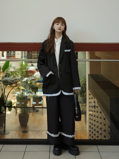 oversized layered jacket / レイヤードデザインオーバーサイズ