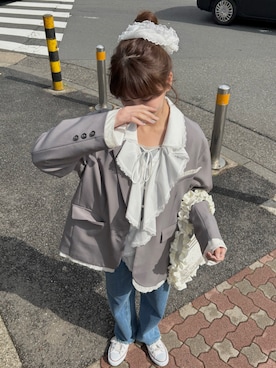 「idem（イデム）のアイテム（バッグ）」を使った、村田倫子さん（レディース・163cm）の春コーディネート