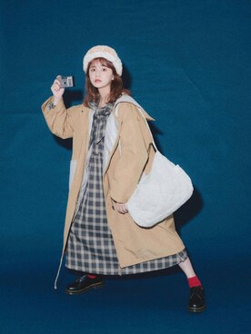 「idem（イデム）のアイテム（ジャケット/アウター）」を使った、村田倫子さん（レディース・163cm）の秋コーディネート