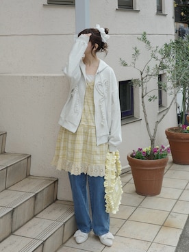 村田倫子さん（レディース・163cm）の冬コーディネート