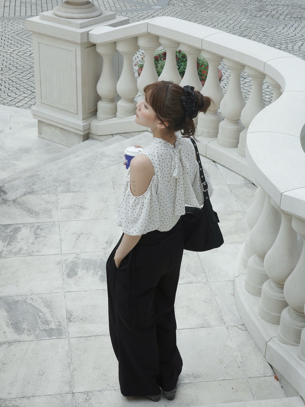 idem ribbon tuck pants/リボン付タックパンツ ribbon tuck pants/リボン付タックパンツ（スラックス）｜idem