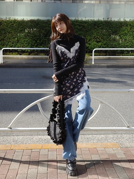 村田倫子さん（レディース・163cm）の冬コーディネート