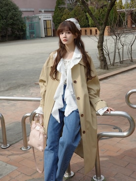 村田倫子さん（レディース・163cm）の春コーディネート