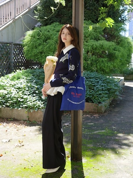 「idem（イデム）のアイテム」を使った、村田倫子さん（レディース・163cm）の秋コーディネート