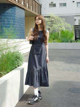 村田倫子さん(レディース・163cm)の夏コーディネート