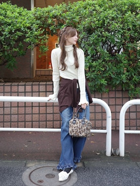 村田倫子さん(レディース・163cm)の秋コーディネート