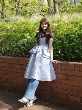 「idem（イデム）のアイテム」を使った、村田倫子さん（レディース・163cm）の春コーディネート