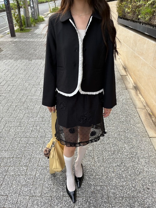 frill lady jacket / フリルデザインコンパクトジャケット（テーラード