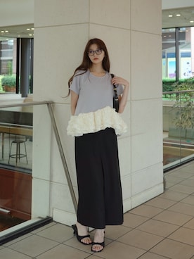 村田倫子さん(レディース・163cm)の夏コーディネート