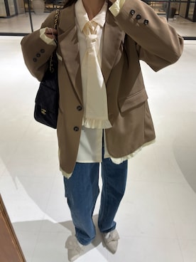 「idem（イデム）のアイテム」を使った、村田倫子さん（レディース・163cm）の冬コーディネート