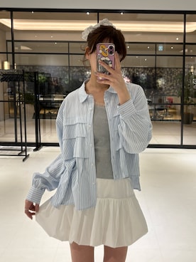 「idem（イデム）のアイテム」を使った、村田倫子さん（レディース・163cm）の春コーディネート