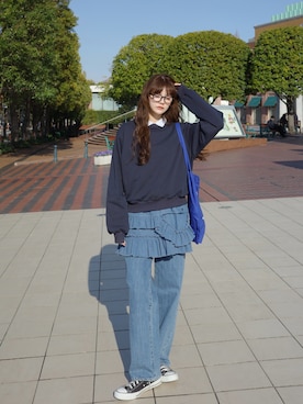 「idem（イデム）のアイテム」を使った、村田倫子さん（レディース・163cm）の春コーディネート