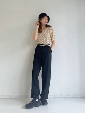 村田倫子さん（レディース・163cm）の春コーディネート