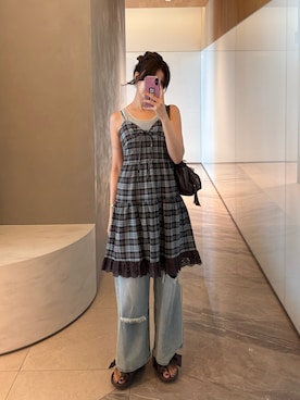 村田倫子さん(レディース・163cm)の夏コーディネート