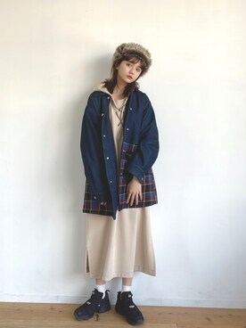 「idem（イデム）のアイテム（ジャケット/アウター）」を使った、村田倫子さん（レディース・163cm）の冬コーディネート