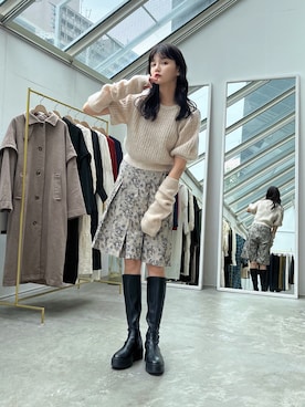 村田倫子さん（レディース・163cm）の秋コーディネート