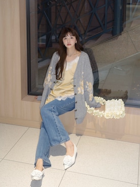 「idem（イデム）のアイテム」を使った、村田倫子さん（レディース・163cm）の冬コーディネート