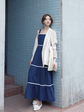村田倫子さん(レディース・163cm)の秋コーディネート