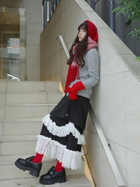 「idem（イデム）のアイテム」を使った、村田倫子さん（レディース・163cm）の冬コーディネート