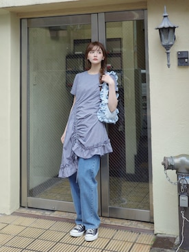 「idem（イデム）のアイテム」を使った、村田倫子さん（レディース・163cm）の春コーディネート