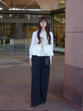 村田倫子さん（レディース・163cm）の冬コーディネート