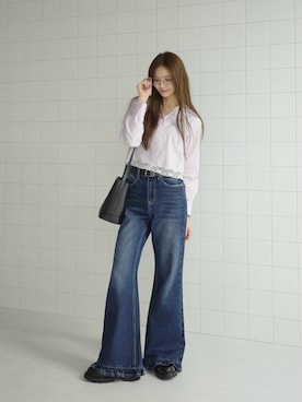 村田倫子さん(レディース・163cm)の秋コーディネート