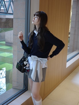 村田倫子さん（レディース・163cm）の春コーディネート