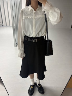 村田倫子さん(レディース・163cm)の秋コーディネート