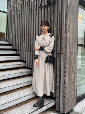 村田倫子さん（レディース・163cm）の冬コーディネート