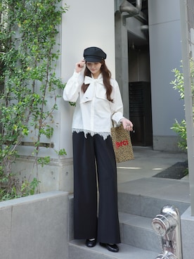 村田倫子さん(レディース・163cm)の秋コーディネート