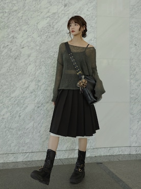 村田倫子さん（レディース・163cm）の秋コーディネート