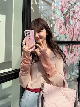 「idem（イデム）のアイテム」を使った、村田倫子さん（レディース・163cm）の春コーディネート