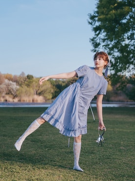 「idem（イデム）のアイテム」を使った、村田倫子さん（レディース・163cm）の春コーディネート