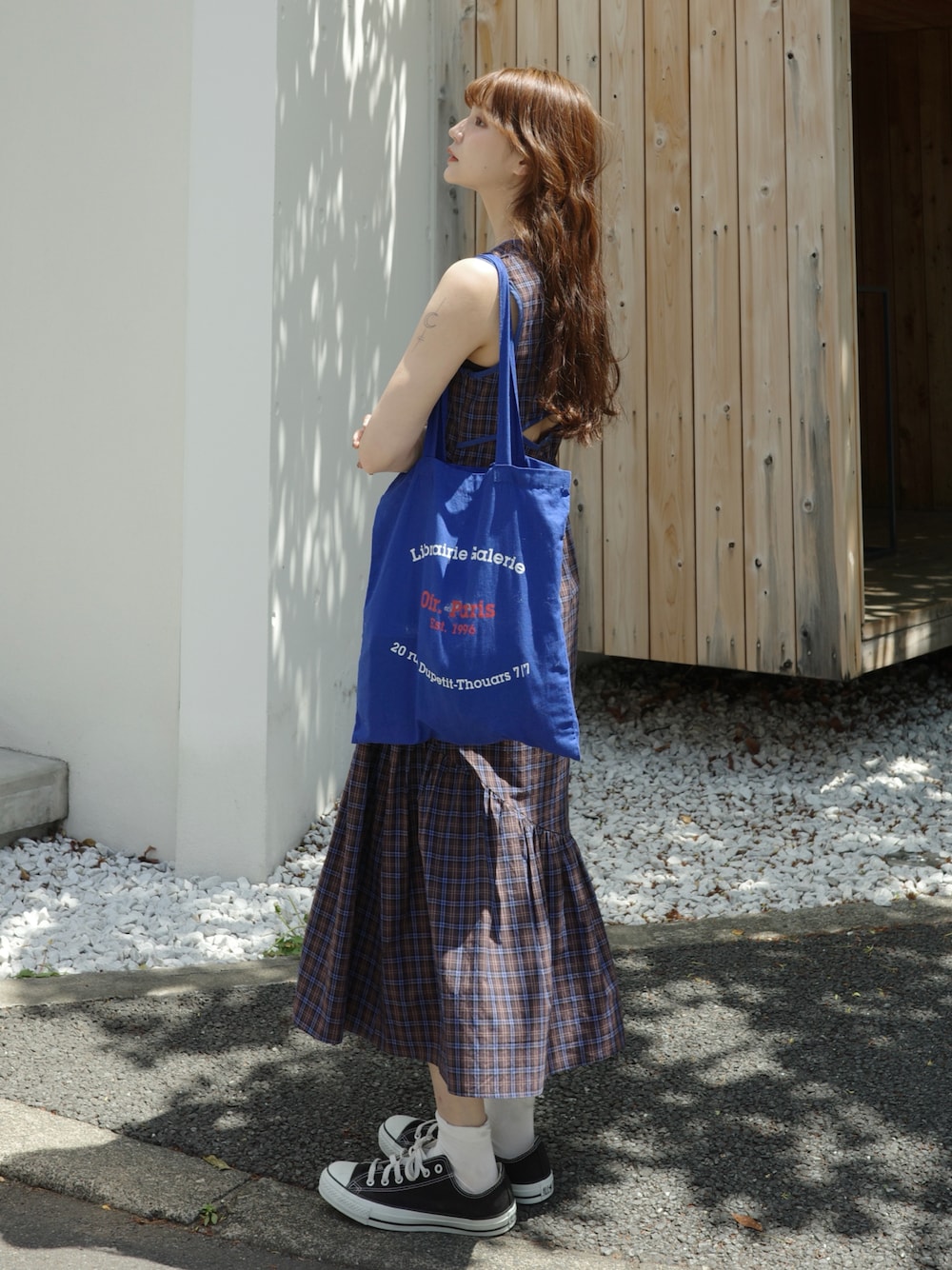 back cut onepiece／バックデザインノースリーブワンピースを使った