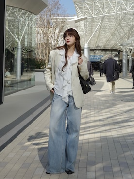 「idem（イデム）のアイテム」を使った、村田倫子さん（レディース・163cm）の春コーディネート