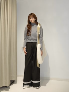 村田倫子さん（レディース・163cm）の冬コーディネート